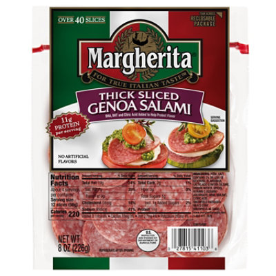 Margherita Pillow Pack Genoa Salami - 8 Oz - Image 1