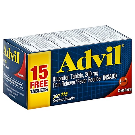 Advil Ibuprofen Tablets 200mg Coated - 115 Count