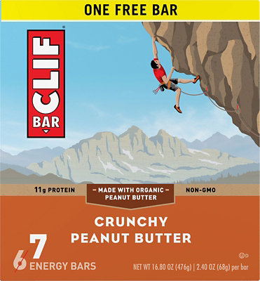 CLIF BAR Energy Bar Crunchy Peanut Butter - 7-2.4 Oz