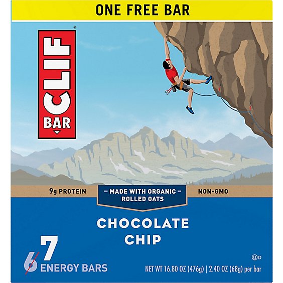 CLIF Energy Bar Chocolate Chip - 7-2.4 Oz