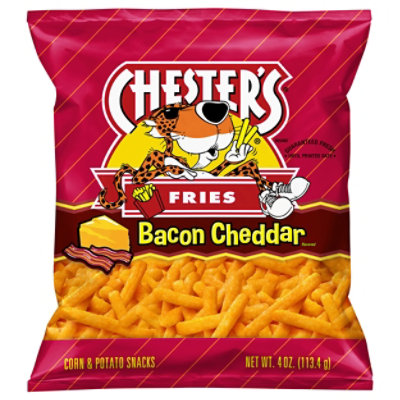 CHESTERS Fries Corn & Potato Snacks Bacon Cheddar - 4 Oz