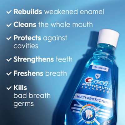 Crest Pro Health Advanced Mouthwash Alcohol Free Multi-Protection - 33.8 Fl. Oz. - Image 2