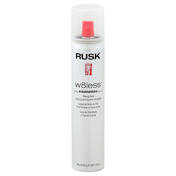 RUSK Designer Collection W8less Plus Hairspray Shaping and Control Strong Hold - 1.5 Oz