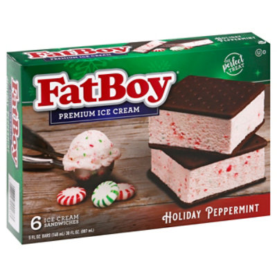 FatBoy Peppermint Ice Cream Sandwich - 6 Count