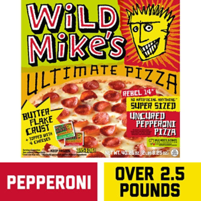 Wild Mike's Ultimate Super Size Pepperoni Frozen Pizza - 40.25 Oz - Image 1