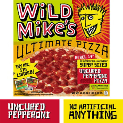 Wild Mikes Ultimate Pizza Super Sized Uncured Pepperoni Frozen - 36.58 Oz