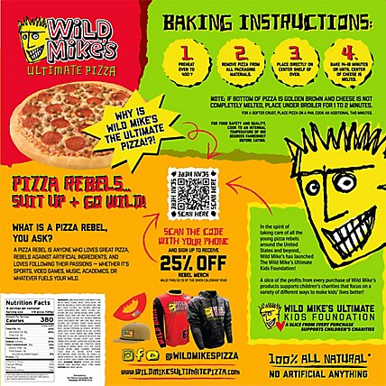Wild Mikes Pizza Ultimate Combination Super Sized Frozen - 37.67 Oz - Image 6