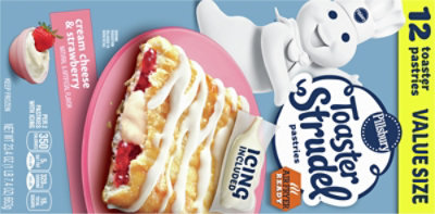 Pillsbury Toaster Strudel Pastries Cream Cheese & Strawberry Value Size 12 Count - 23.4 Oz - Image 6