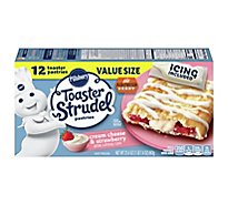 Pillsbury Toaster Strudel Pastries Cream Cheese & Strawberry Value Size 12 Count - 23.4 Oz
