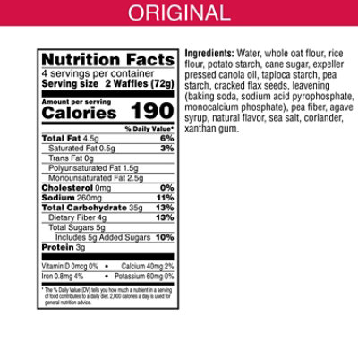Kashi Vegan and Gluten Free Fluffy Crispy Frozen Original Waffles 8 Count - 10.1 Oz - Image 4