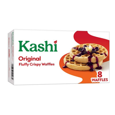 Kashi Vegan and Gluten Free Fluffy Crispy Frozen Original Waffles 8 Count - 10.1 Oz - Image 1