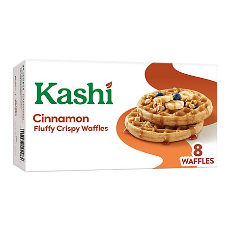 Kashi Vegan and Gluten Free Fluffy Crispy Cinnamon Frozen Waffles 8 Count - 10.1 Oz