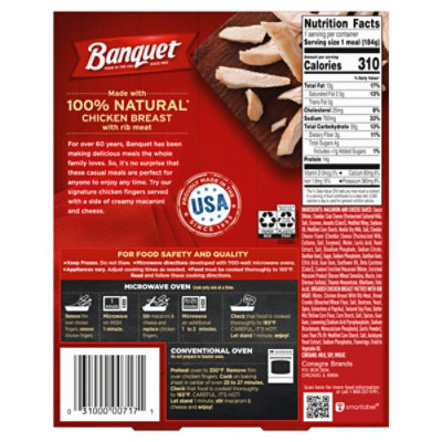 Banquet Meal Chicken Fingers with Mac & Cheese - 6.5 Oz - Image 4