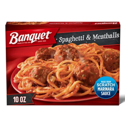 Banquet Meal Spaghetti & Meatballs - 10 Oz