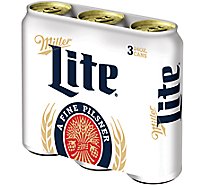 Miller Lite Beer American Style Light Lager 4.2% ABV Cans - 3-24 Fl. Oz.
