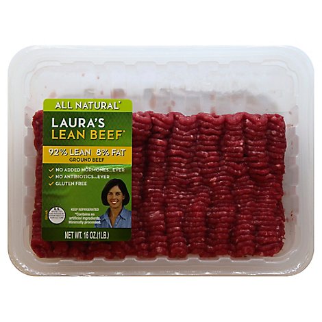 Lauras Beef Ground Beef 92% - Online Groceries | Pavilions
