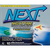 Next Nighttime Cold & Flu Relief Softgels - 10 Count - Image 2
