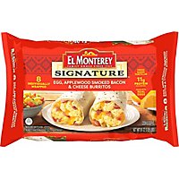 El Monterey Signature Egg Applewood Smoked Bacon & Cheese Breakfast Burritos 8 Count - 36 Oz - Image 2