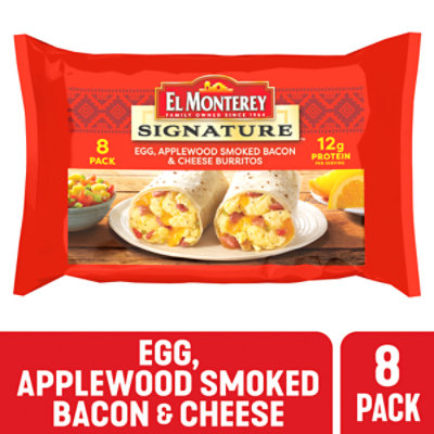 El Monterey Signature Egg Bacon & Cheese Breakfast Burritos - 8 Count - Image 2