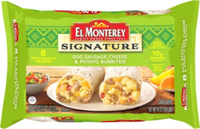 El Monterey Signature Egg Sausage Cheese & Potato Burritos - 8 Count - Image 4