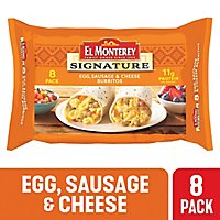 El Monterey Signature Egg Sausage & Cheese Breakfast Burritos 8 Count - 36 Oz - Image 1