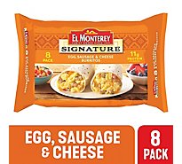 El Monterey Signature Egg Sausage & Cheese Breakfast Burritos - 8 Count