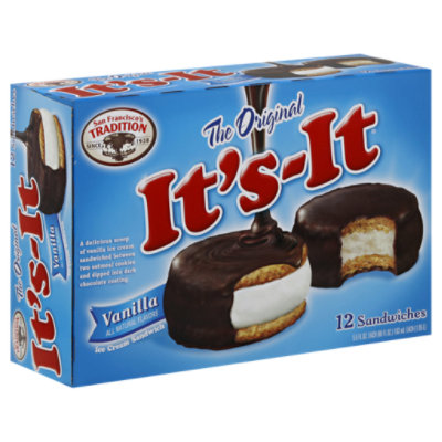 ITS-IT Ice Cream Sandwiches Vanilla - 12-5.5 Fl. Oz. - Image 1