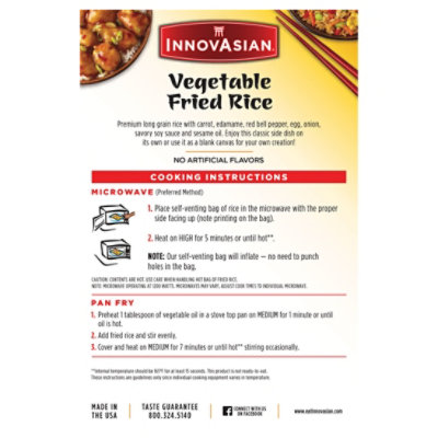 InnovAsian Vegetable Fried Rice - 18 Oz - Image 6