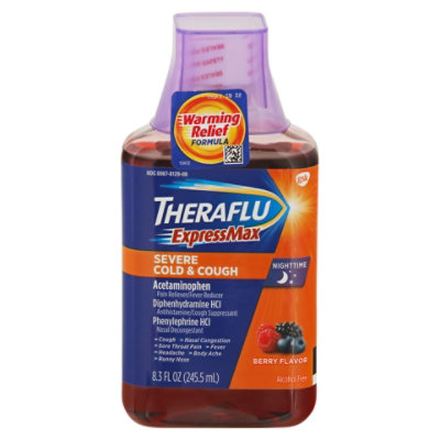 Theraflu Expressmax Nighttime Severe Syrup - 8.3 Oz - Image 3