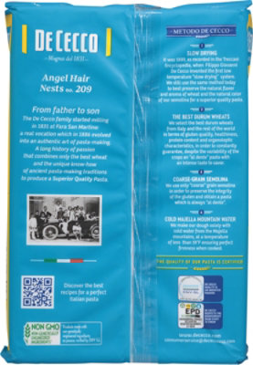 De Cecco Pasta No. 209 Angel Hair Nests Box - 8.8 Oz - Image 5