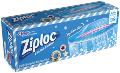 Ziploc Freezer Bags - 1 Gallon Value Pack, 28 Count (Pack of 9)