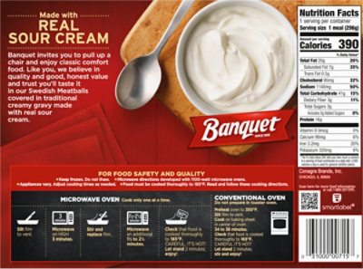 Banquet Swedish Meatballs Frozen Meal - 10.45 Oz - Image 6