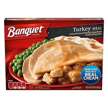 Banquet Classic Turkey Frozen Single Serve Meal - 10 Oz - Image 2