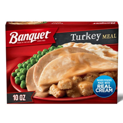 Banquet Turkey and Mashed Potatoes Frozen Meal - 10 Oz - Image 1