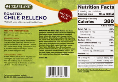 Cedar Lane Chile Relleno Roasted Gluten Free - 10 Oz - Image 6