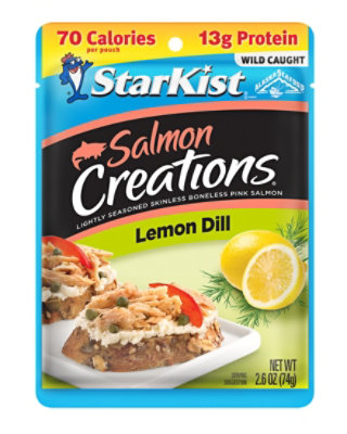 StarKist Salmon Creations Salmon Skinless Boneless Lemon Dill - 2.6 Oz - Image 1
