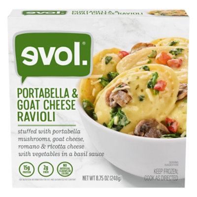 Evol Frozen Meal Ravioli Portabella & Goat Cheese - 8.75 Oz - Image 1