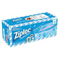 Ziploc Bags Freezer Quart Slider Holiday - 19 Count