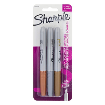 Sharpie Permanent Marker Fine Metallic Assorted - 3 Count - Image 3