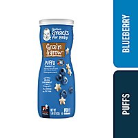 Gerber Grain & Grow Puffs Blueberry Snacks for Baby Canister - 1.48 Oz - Image 1
