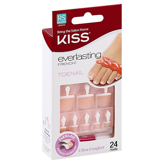 Kiss Everlasting French Toe Nail Kit Real Short Length - Each - Safeway