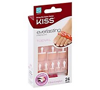 Kiss Everlasting French Toe Nail Kit Real Short Length - Each