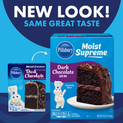 Pillsbury Moist Supreme Cake Mix Premium Dark Chocolate - 15.25 Oz - Image 2