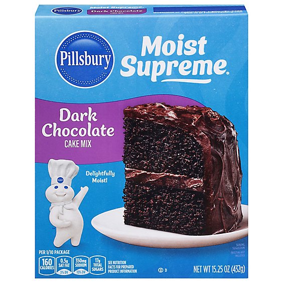 Pillsbury Moist Supreme Cake Mix Premium Dark Chocolate - 15.25 Oz