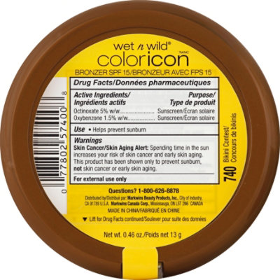 Wet N Wild Color Icon Bronzer SPF 15 Bikini Contest 740 - 0.46 Oz - Image 3