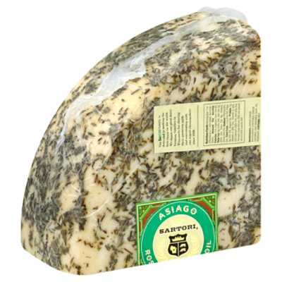 Sartori Asiago Rosemary And Olive Oil Quarter Wheel Cheese - 0.50 Lb
