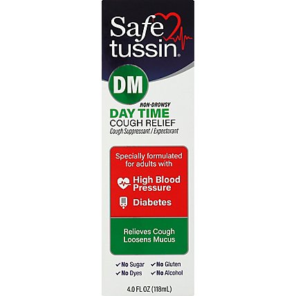 Safetussin Cough Suppressant/Expectorant DM Adult - 4 Fl. Oz. - Image 2