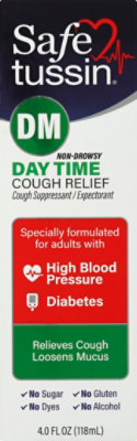 Safetussin Cough Suppressant/Expectorant DM Adult - 4 Fl. Oz. - Image 2