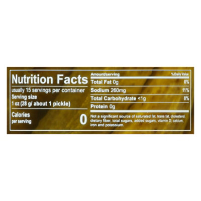 Mt. Olive Pickles Kosher Baby Dills Made with Sea Salt - 24 Fl. Oz. - Image 3