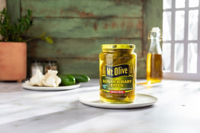 Mt. Olive Pickles Kosher Baby Dills Made with Sea Salt - 24 Fl. Oz. - Image 5